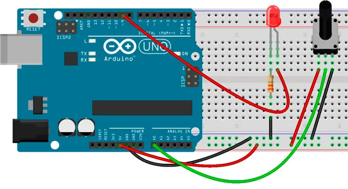 Esquema de conexión para Arduino