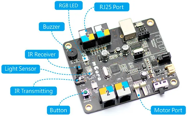Placa mCore del robot mBot, compatible con Arduino