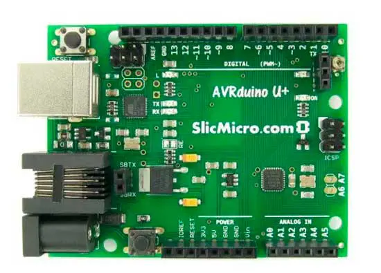 Placa AVR.DUINO U+, compatible con Arduino.