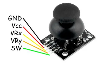Joystick de palanca para control del Arduino